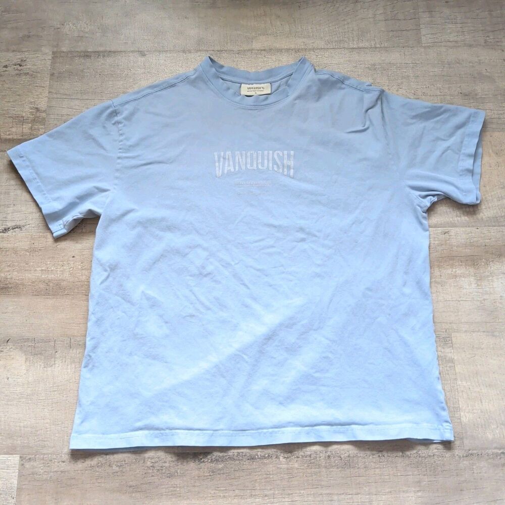 VANQUISH Blue Short Sleeve T Shirt Sz XL Heavy Cotton TEE